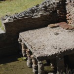 Substructure in the Roman bath, with marsh water