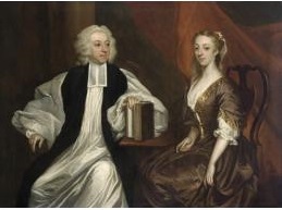 Portrait of Bishop Robert Clayton (1695-1758) with his wife Katherine. c. 1740. James Latham. Source: Wikimedia Commons.