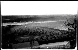 An internment camp for Dakota Indians on the Minnesota River below Fort Snelling, Minnesota